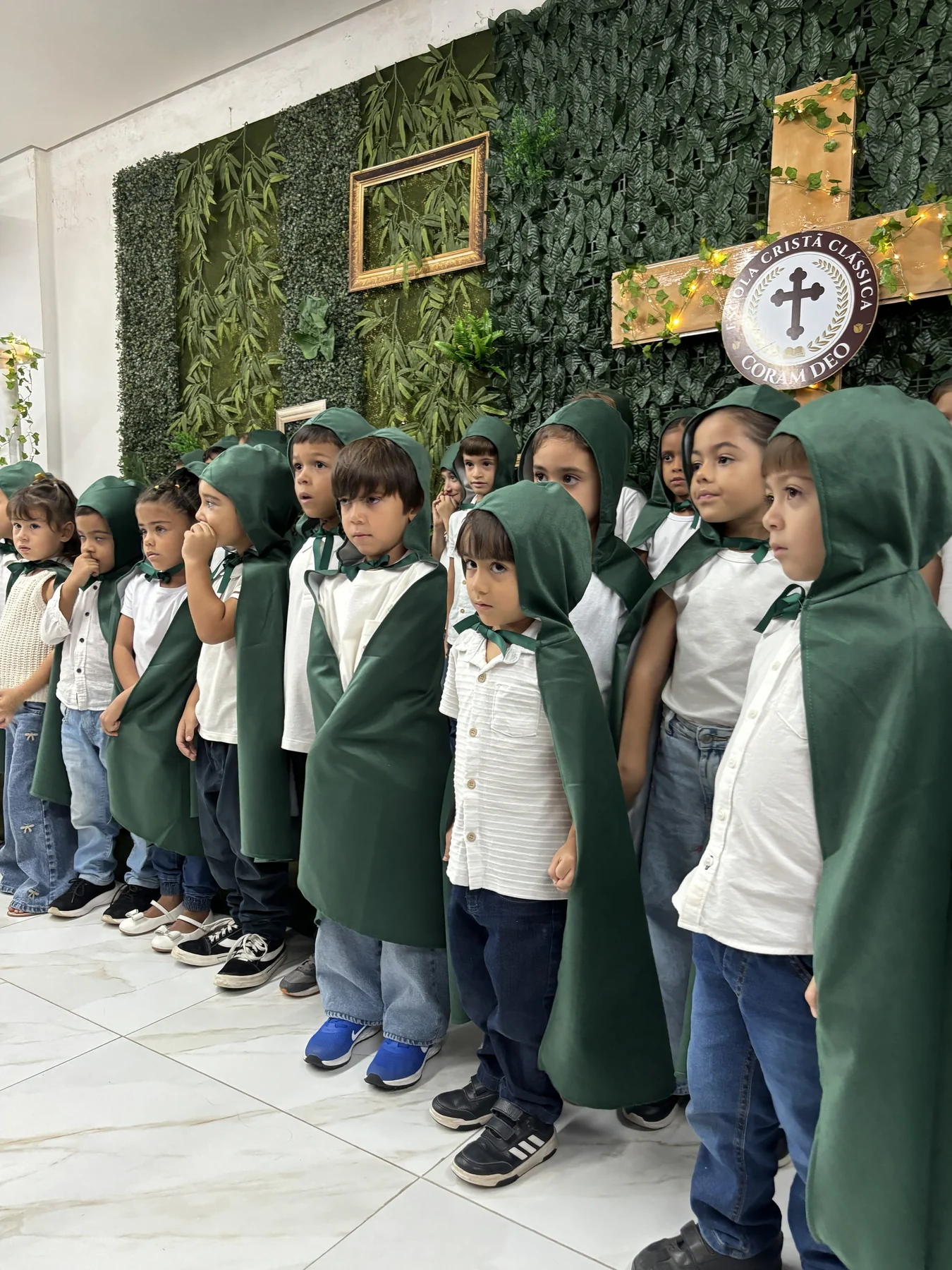 Alunos em formação para apresentação